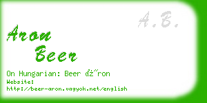 aron beer business card